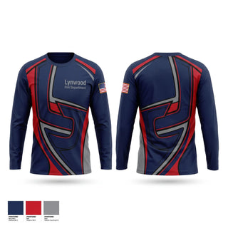 Long Sleeve Performance Shirt, Lynwood Fire Deparrment, Fire Department, Teamtime, Team time, sublimation, custom sports apparel, team uniforms, spirit wear, spiritwear, sports uniforms, custom shirts, team store, custom team store, fundraiser sports, apparel fundraiser