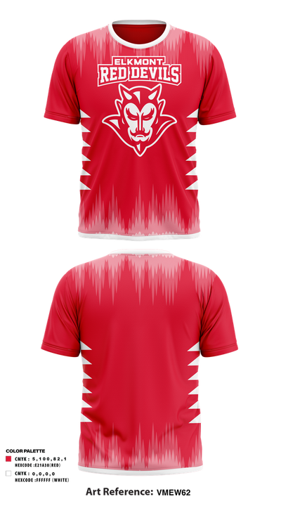 Elkmont Red Devils 92799847 Short Sleeve Performance Shirt - 1