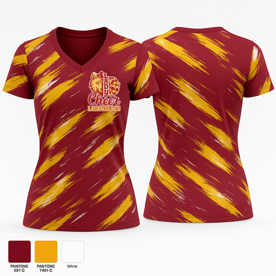 Lady Wolves 23074133 Women's Short Sleeve V-neck Shirt - 1