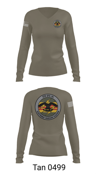 Womens Long Sleeve Vneck Shirt, MICO GSB 5TH GROUP EW PLATOON, , Teamtime, Team time, sublimation, custom sports apparel, team uniforms, spirit wear, spiritwear, sports uniforms, custom shirts, team store, custom team store, fundraiser sports, apparel fundraiser