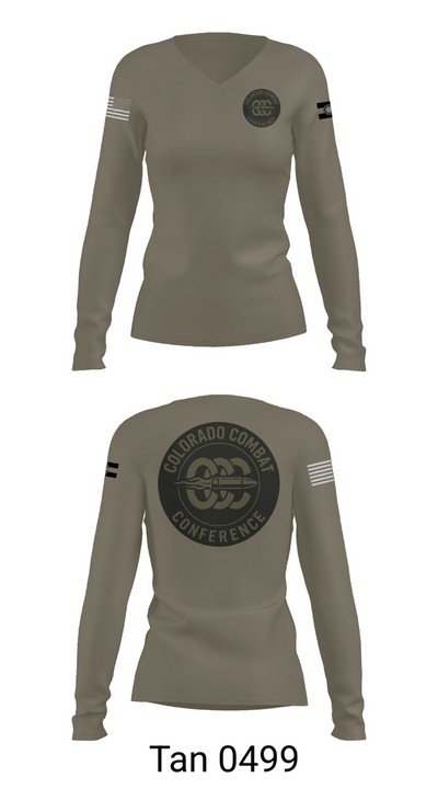 Colorado Combat Conference 90728248 Women's Long Sleeve V-neck Shirt - 73