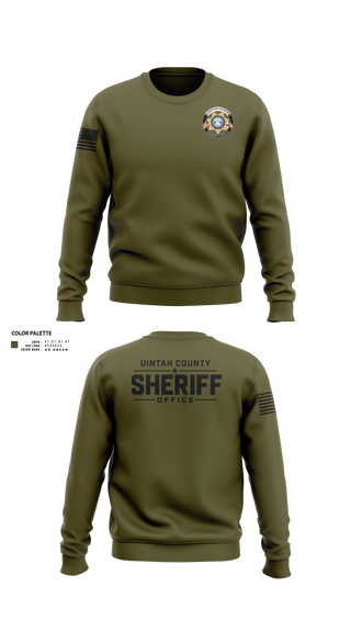 Crew Neck Sweatshirt, Uintah County Sheriffs Office, Police, Teamtime, Team time, sublimation, custom sports apparel, team uniforms, spirit wear, spiritwear, sports uniforms, custom shirts, team store, custom team store, fundraiser sports, apparel fundraiser