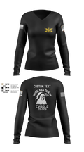 Bravo Company, 401st Cyber Battalion 75539801 Women's Long Sleeve V-neck Shirt - 8