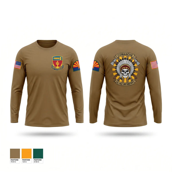Long Sleeve Performance Shirt, Charlie Company 2-162, Army, Teamtime, Team time, sublimation, custom sports apparel, team uniforms, spirit wear, spiritwear, sports uniforms, custom shirts, team store, custom team store, fundraiser sports, apparel fundraiser