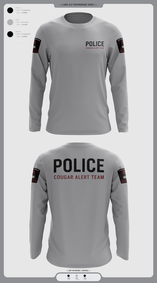 Long Sleeve Performance Shirt, Cougar Alert Team 1, Police, Teamtime, Team time, sublimation, custom sports apparel, team uniforms, spirit wear, spiritwear, sports uniforms, custom shirts, team store, custom team store, fundraiser sports, apparel fundraiser