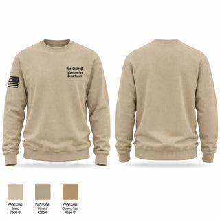 Crew Neck Sweatshirt, 2nd District Volunteer Fire Department, Fire Department, Teamtime, Team time, sublimation, custom sports apparel, team uniforms, spirit wear, spiritwear, sports uniforms, custom shirts, team store, custom team store, fundraiser sports, apparel fundraiser