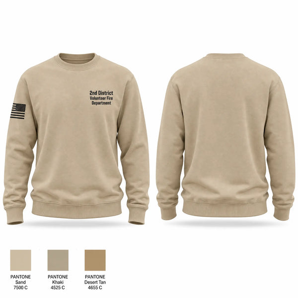 Crew Neck Sweatshirt, 2nd District Volunteer Fire Department, Fire Department, Teamtime, Team time, sublimation, custom sports apparel, team uniforms, spirit wear, spiritwear, sports uniforms, custom shirts, team store, custom team store, fundraiser sports, apparel fundraiser