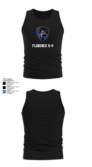 Tank Top, Florence K-9, , Teamtime, Team time, sublimation, custom sports apparel, team uniforms, spirit wear, spiritwear, sports uniforms, custom shirts, team store, custom team store, fundraiser sports, apparel fundraiser