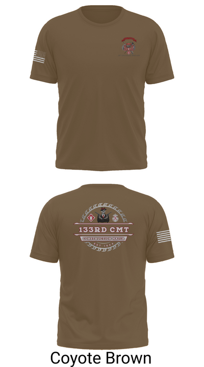 133rd Construction Management Team 6811495 Old School Cotton Feel Shirt - 10