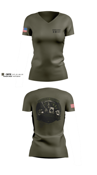 Womens Short Sleeve Vneck Shirt, Autauga County SWAT, Police, Teamtime, Team time, sublimation, custom sports apparel, team uniforms, spirit wear, spiritwear, sports uniforms, custom shirts, team store, custom team store, fundraiser sports, apparel fundraiser