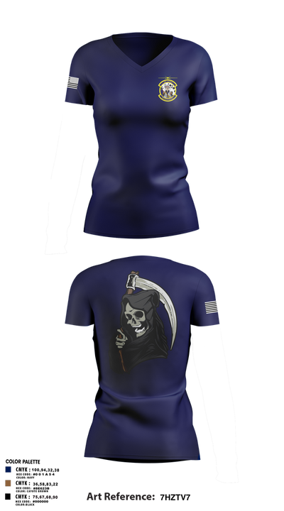 89th ATKS 4594121 Women's Short Sleeve V-neck Shirt - 4