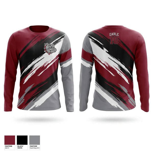 Long Sleeve Performance Shirt, EARLE BULLDOGS, Men's Basketball, Teamtime, Team time, sublimation, custom sports apparel, team uniforms, spirit wear, spiritwear, sports uniforms, custom shirts, team store, custom team store, fundraiser sports, apparel fundraiser