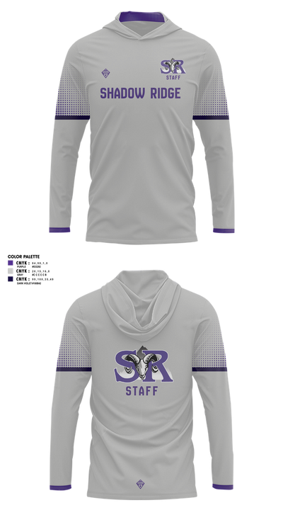 Shadow Ridge Middle School Long Sleeve Performance Shirt with hood - 2