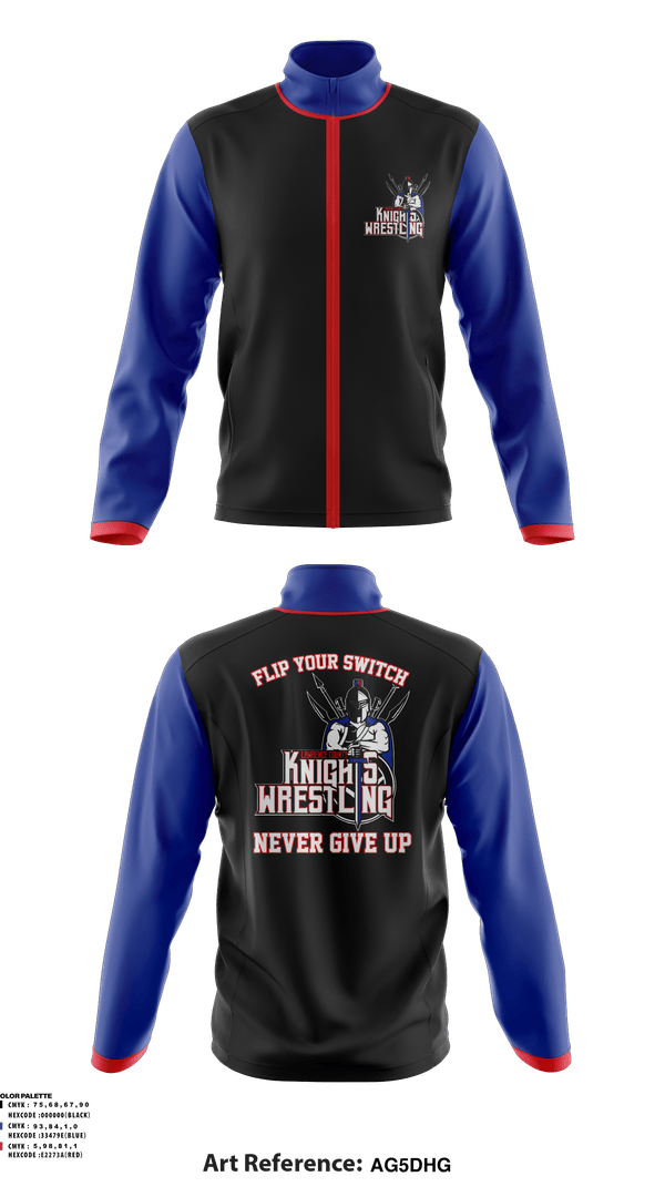 Fleece Jacket, Lawrence County Knights, Wrestling, Teamtime, Team time, sublimation, custom sports apparel, team uniforms, spirit wear, spiritwear, sports uniforms, custom shirts, team store, custom team store, fundraiser sports, apparel fundraiser