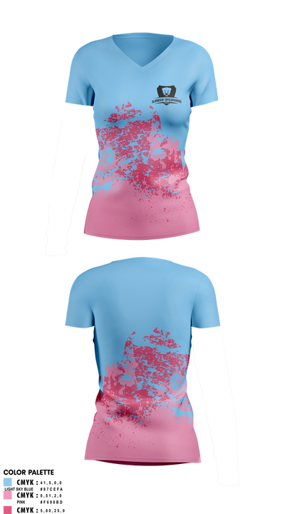 Lady Pumas 47610333 Women's Short Sleeve V-neck Shirt - 1