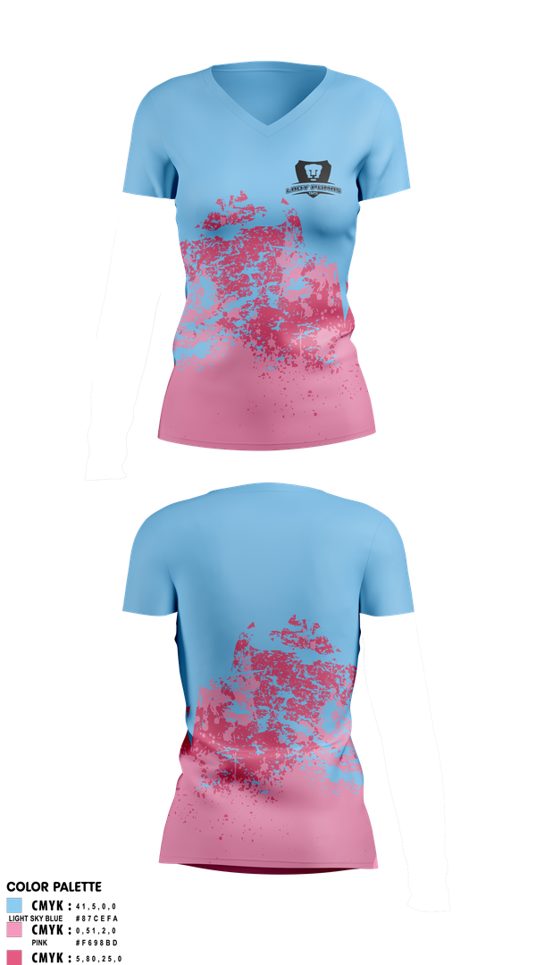 Womens Short Sleeve Vneck Shirt, Lady Pumas, Women's Soccer, Teamtime, Team time, sublimation, custom sports apparel, team uniforms, spirit wear, spiritwear, sports uniforms, custom shirts, team store, custom team store, fundraiser sports, apparel fundraiser