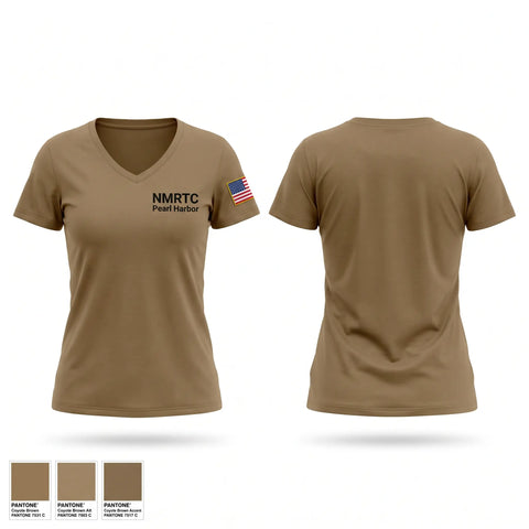 Womens Short Sleeve Vneck Shirt, NMRTC Pearl Harbor, Navy, Teamtime, Team time, sublimation, custom sports apparel, team uniforms, spirit wear, spiritwear, sports uniforms, custom shirts, team store, custom team store, fundraiser sports, apparel fundraiser