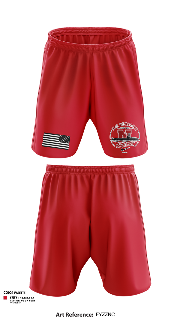 Athletic Shorts With Pockets, USS Nebraska, Navy, Teamtime, Team time, sublimation, custom sports apparel, team uniforms, spirit wear, spiritwear, sports uniforms, custom shirts, team store, custom team store, fundraiser sports, apparel fundraiser