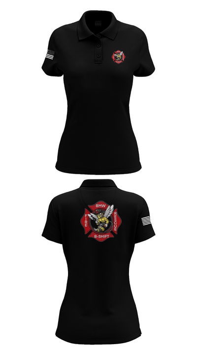 B-Shift 61265399 Women's Short Sleeve Performance Polo  - 35
