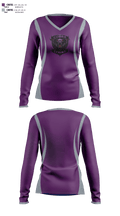 C Squad Cobras 46922118 Women's Long Sleeve V-neck Shirt - 2
