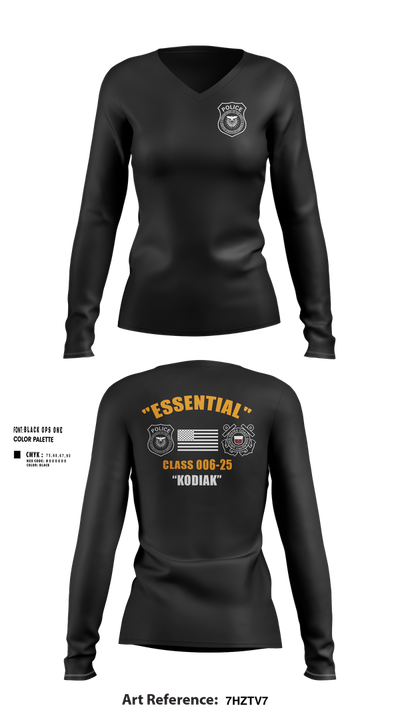 CLASS 006-25 45118207 Women's Long Sleeve V-neck Shirt - 104