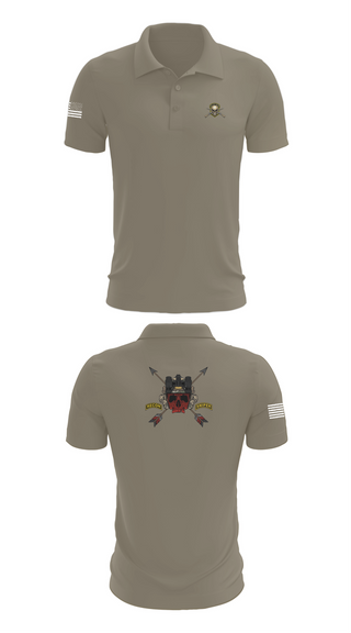 Short Sleeve Performance Polo, HHC 1ST BN 65TH INF REG, , Teamtime, Team time, sublimation, custom sports apparel, team uniforms, spirit wear, spiritwear, sports uniforms, custom shirts, team store, custom team store, fundraiser sports, apparel fundraiser