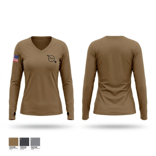 Womens Long Sleeve Vneck Shirt, Operations Specialist, Navy, Teamtime, Team time, sublimation, custom sports apparel, team uniforms, spirit wear, spiritwear, sports uniforms, custom shirts, team store, custom team store, fundraiser sports, apparel fundraiser