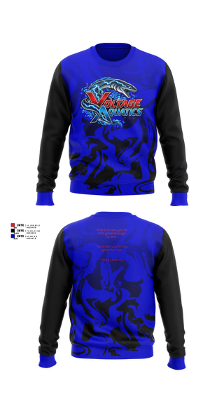 Crew Neck Sweatshirt, Voltage Team Store, Swimming, Teamtime, Team time, sublimation, custom sports apparel, team uniforms, spirit wear, spiritwear, sports uniforms, custom shirts, team store, custom team store, fundraiser sports, apparel fundraiser