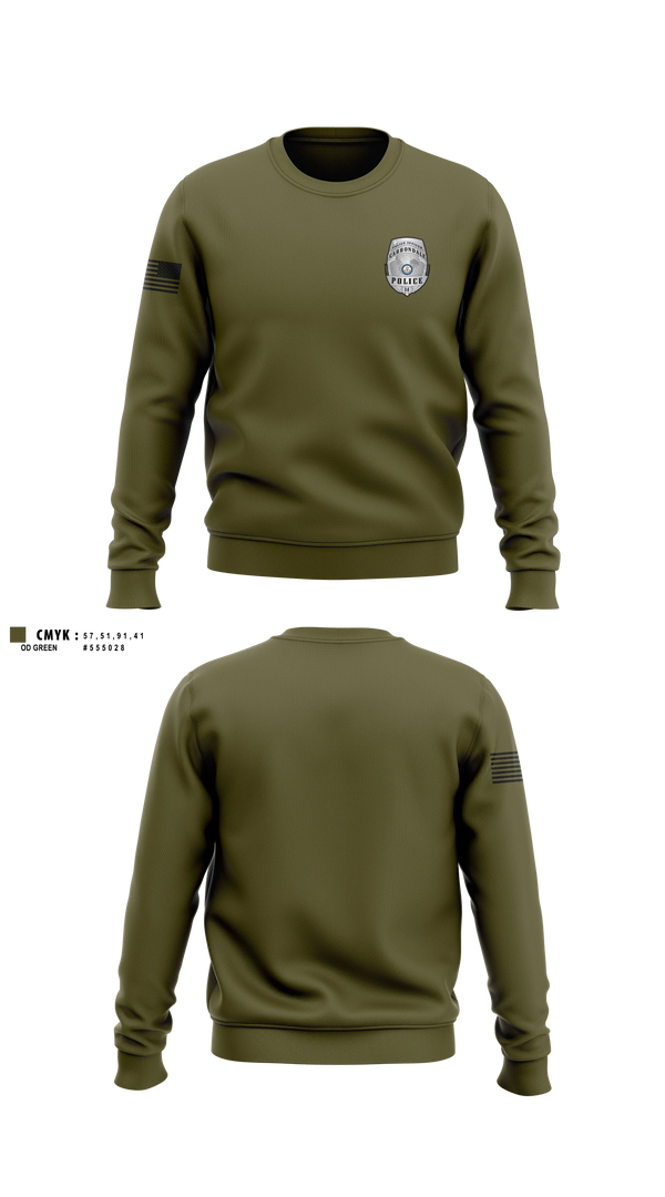 Crew Neck Sweatshirt, Police, Police, Teamtime, Team time, sublimation, custom sports apparel, team uniforms, spirit wear, spiritwear, sports uniforms, custom shirts, team store, custom team store, fundraiser sports, apparel fundraiser