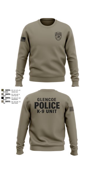 Crew Neck Sweatshirt, GLENCOE POLICE DEPARTMENT K9, Police, Teamtime, Team time, sublimation, custom sports apparel, team uniforms, spirit wear, spiritwear, sports uniforms, custom shirts, team store, custom team store, fundraiser sports, apparel fundraiser