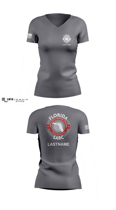 Florida State Animal Response Coalition 45441276 Women's Short Sleeve V-neck Shirt - 1