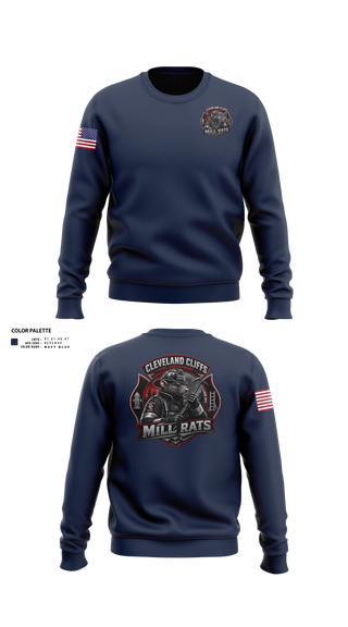 Crew Neck Sweatshirt, Cleveland Cliffs Fire Department, Fire Department, Teamtime, Team time, sublimation, custom sports apparel, team uniforms, spirit wear, spiritwear, sports uniforms, custom shirts, team store, custom team store, fundraiser sports, apparel fundraiser