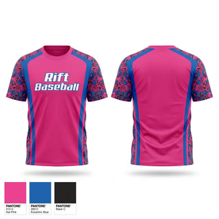 Soft Poly Tee Cotton Like Feel, Rift Baseball, Baseball, Teamtime, Team time, sublimation, custom sports apparel, team uniforms, spirit wear, spiritwear, sports uniforms, custom shirts, team store, custom team store, fundraiser sports, apparel fundraiser