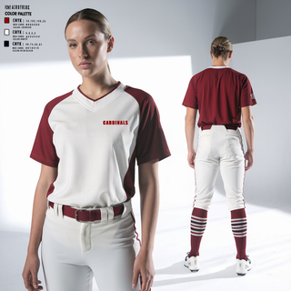 Womens Short Sleeve Vneck Shirt, Cardinals, Softball, Teamtime, Team time, sublimation, custom sports apparel, team uniforms, spirit wear, spiritwear, sports uniforms, custom shirts, team store, custom team store, fundraiser sports, apparel fundraiser