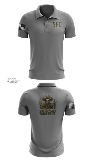 Short Sleeve Performance Polo, Sancho Fight Club, , Teamtime, Team time, sublimation, custom sports apparel, team uniforms, spirit wear, spiritwear, sports uniforms, custom shirts, team store, custom team store, fundraiser sports, apparel fundraiser