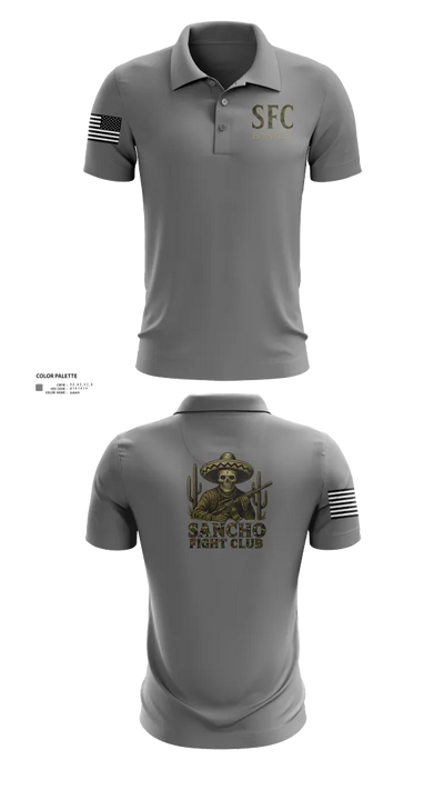 Sancho Fight Club 22906489 Short Sleeve Performance Polo - 22