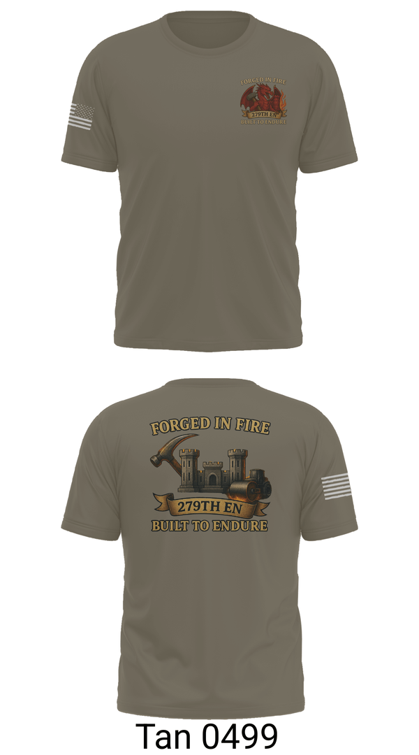 Old School Cotton Feel Shirt, 279TH Engineer Detachment, Army, Teamtime, Team time, sublimation, custom sports apparel, team uniforms, spirit wear, spiritwear, sports uniforms, custom shirts, team store, custom team store, fundraiser sports, apparel fundraiser