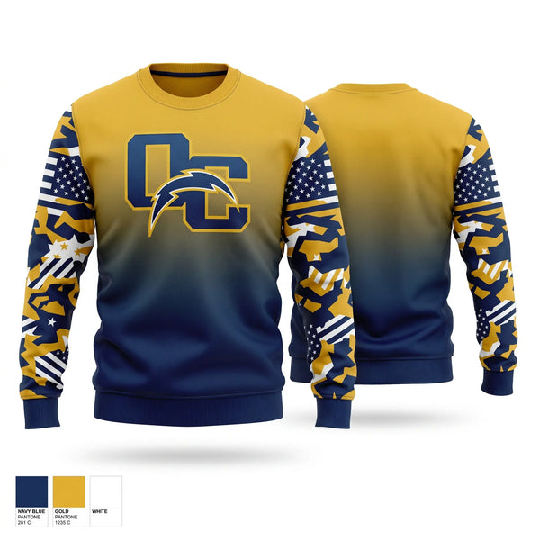 Crew Neck Sweatshirt, Oakmont chargers, , Teamtime, Team time, sublimation, custom sports apparel, team uniforms, spirit wear, spiritwear, sports uniforms, custom shirts, team store, custom team store, fundraiser sports, apparel fundraiser