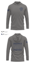 Greenwich Fire Local 1042 Long Sleeve Performance Shirt with hood - 6