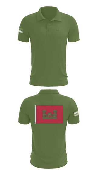 Short Sleeve Performance Polo, B 103 EN BN, National Guard, Teamtime, Team time, sublimation, custom sports apparel, team uniforms, spirit wear, spiritwear, sports uniforms, custom shirts, team store, custom team store, fundraiser sports, apparel fundraiser