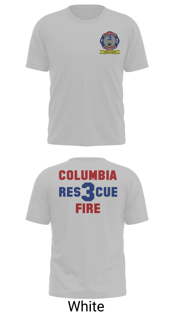 Old School Cotton Feel Shirt, Columbia Fire Department RESCUE3, Fire Department, Teamtime, Team time, sublimation, custom sports apparel, team uniforms, spirit wear, spiritwear, sports uniforms, custom shirts, team store, custom team store, fundraiser sports, apparel fundraiser