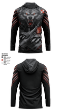 Oliver's Wolf Pack Hunts Cancer 93254127 Long Sleeve Performance Shirt with hood - 1