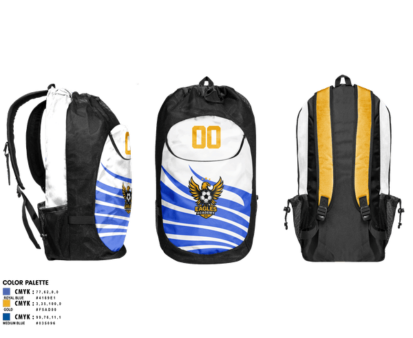 Gear Bag, Eagles Academy SC, Men's Soccer, Teamtime, Team time, sublimation, custom sports apparel, team uniforms, spirit wear, spiritwear, sports uniforms, custom shirts, team store, custom team store, fundraiser sports, apparel fundraiser