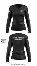TIMBERLAKE POLICE DEPARTMENT 6264970 Women's Long Sleeve V-neck Shirt - 15