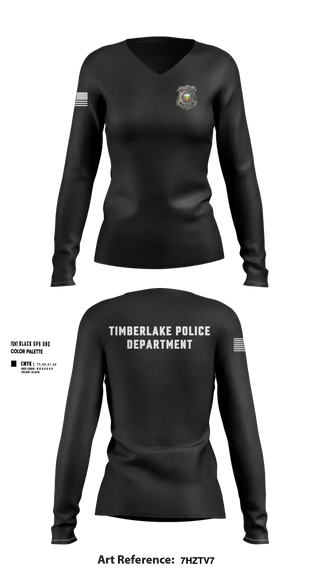 Womens Long Sleeve Vneck Shirt, TIMBERLAKE POLICE DEPARTMENT, Police, Teamtime, Team time, sublimation, custom sports apparel, team uniforms, spirit wear, spiritwear, sports uniforms, custom shirts, team store, custom team store, fundraiser sports, apparel fundraiser