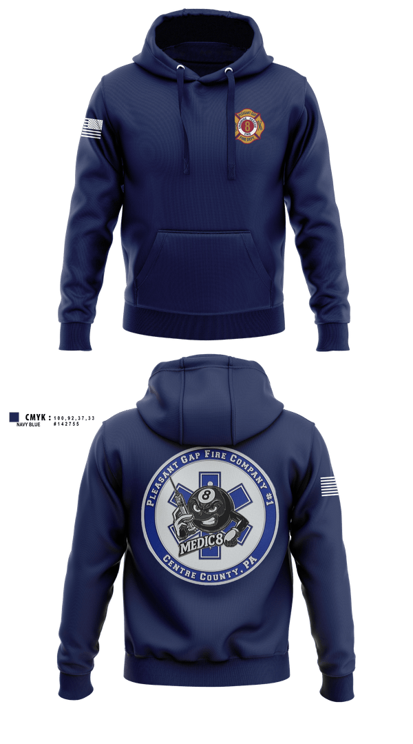 Hoodie, Pleasant Gap Fire Company, EMS/EMT, Teamtime, Team time, sublimation, custom sports apparel, team uniforms, spirit wear, spiritwear, sports uniforms, custom shirts, team store, custom team store, fundraiser sports, apparel fundraiser