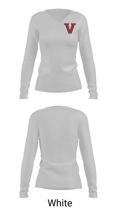 Visitation Blazers Volleyball Women's Long Sleeve V-neck Shirt - 16