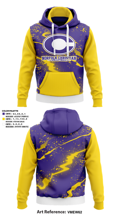 Norfolk Christian Volleyball 87950689 Hoodie - 1