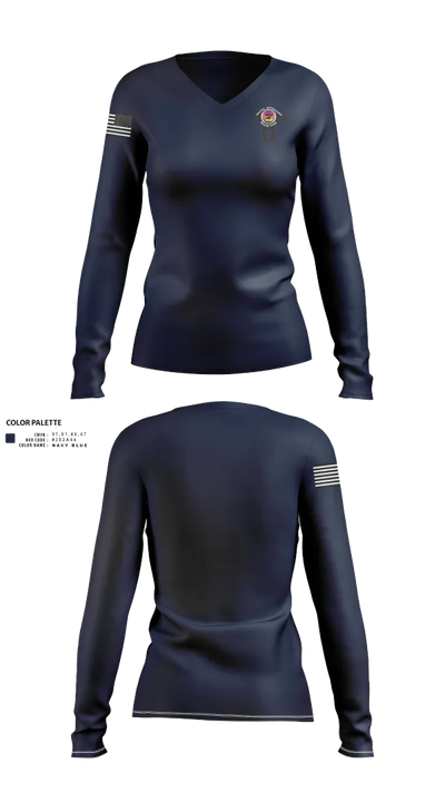 St. Paul’s Fire District 61006349 Women's Long Sleeve V-neck Shirt - 22