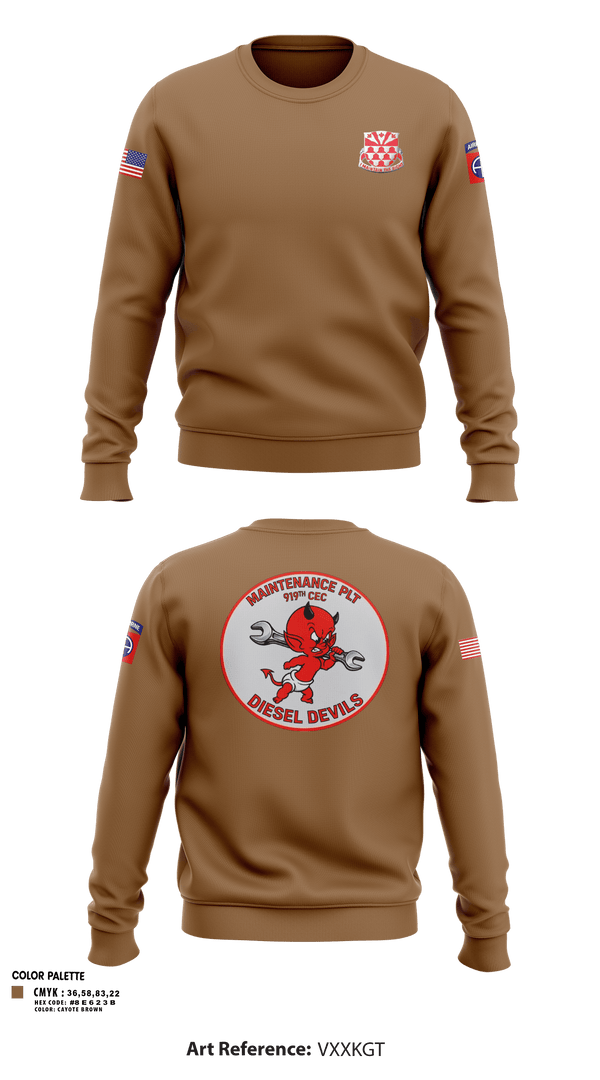 Crew Neck Sweatshirt, 919TH CEC, Army, Teamtime, Team time, sublimation, custom sports apparel, team uniforms, spirit wear, spiritwear, sports uniforms, custom shirts, team store, custom team store, fundraiser sports, apparel fundraiser